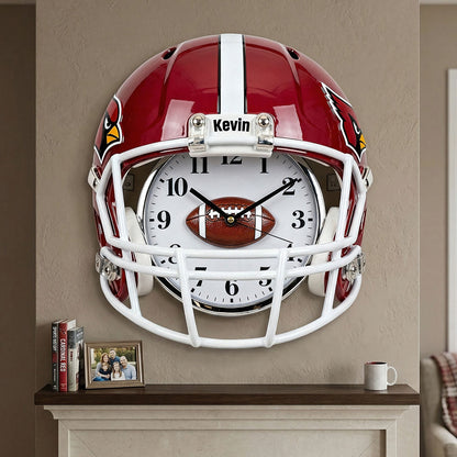 Premium NFL Helmet Hanging Wall Clock NMD CTKT