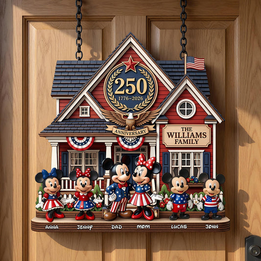 250th Anniversary Patriotic Family Wood Sign Personalized Gifts For Family 0206 NAK TTT