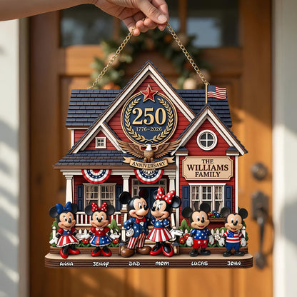 250th Anniversary Patriotic Family Wood Sign Personalized Gifts For Family 0206 NAK TTT