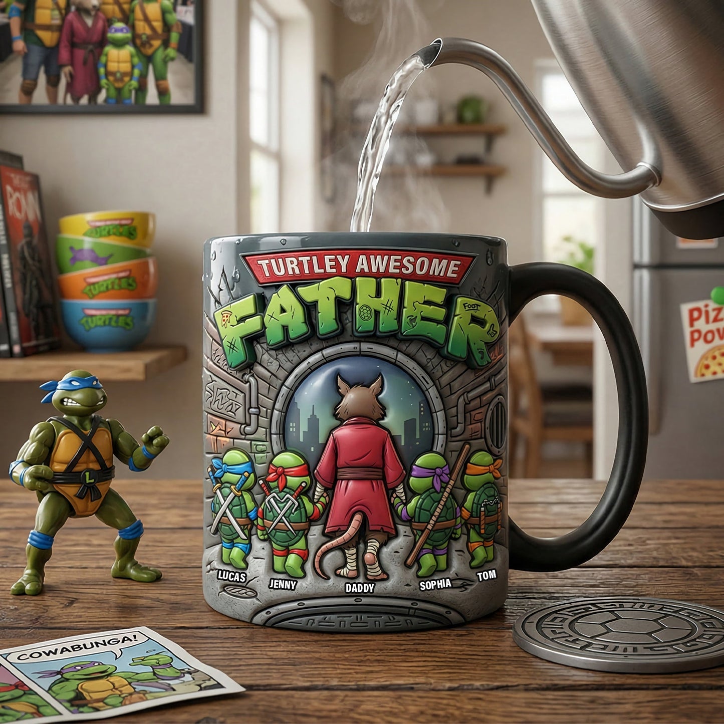 Just Turtley Awesome Magic Ceramic Coffee Mug - Personalized Gifts For Father's Day PTT
