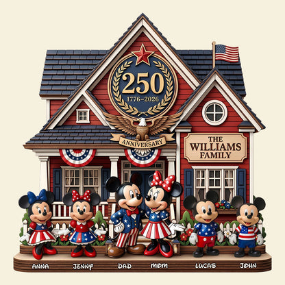 250th Anniversary Patriotic Family Wood Sign Personalized Gifts For Family 0206 NAK TTT