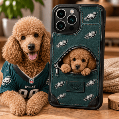 Premium NFL Personalized Pet Fully Printed Wallet Phone Case NMD CTKT