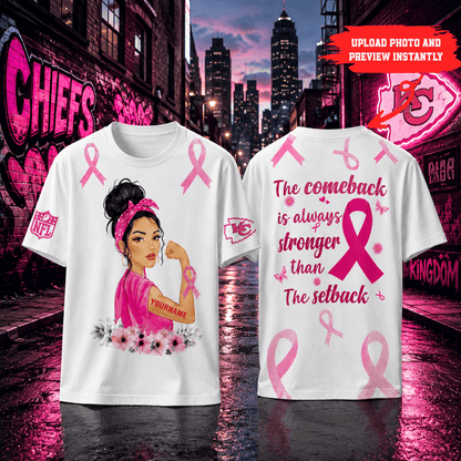 Premium NFL Personalized Breast Cancer Awareness T-Shirt NMD CTKT
