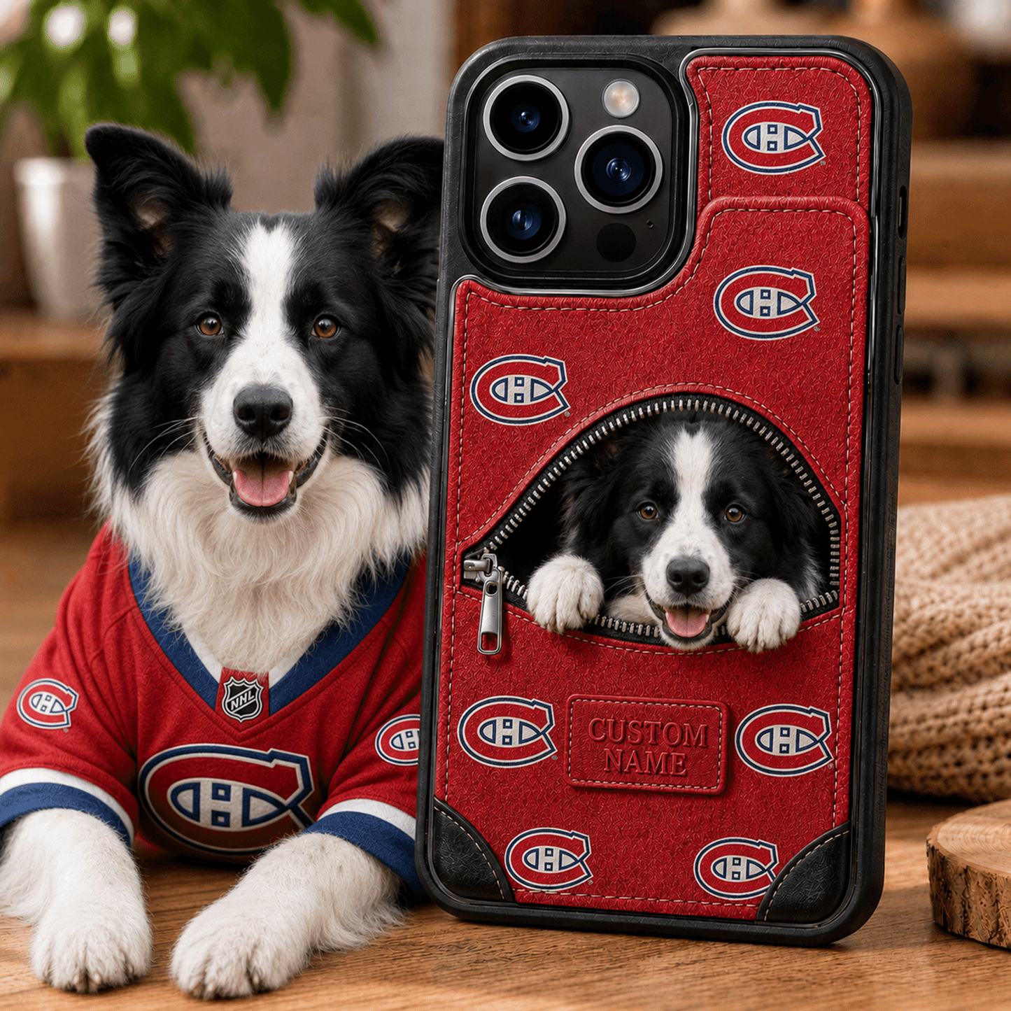 Premium NHL Personalized Pet Fully Printed Wallet Phone Case NMD CTKT