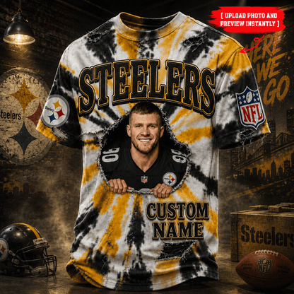 Premium NFL Personalized Distressed Tie-Dye T-Shirt NMD CTKT