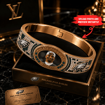 Premium NFL Personalized Portrait Crystal Bangle Bracelet NMD CTKT