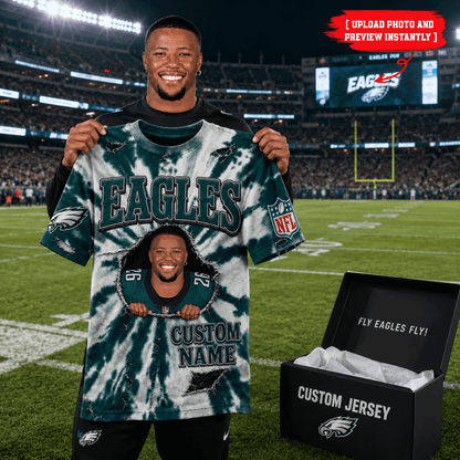 Premium NFL Personalized Distressed Tie-Dye T-Shirt NMD CTKT