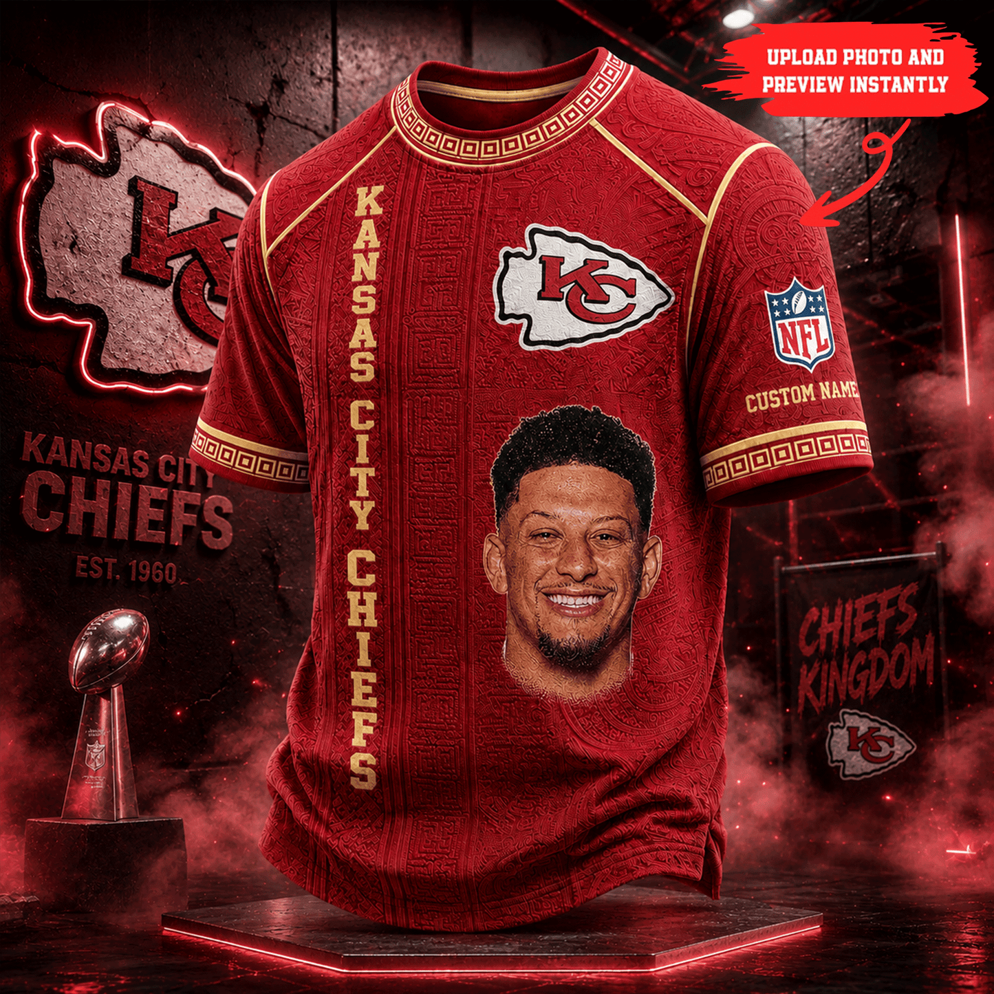 Premium NFL Personalized Portrait Heritage T-shirt NMD CTKT