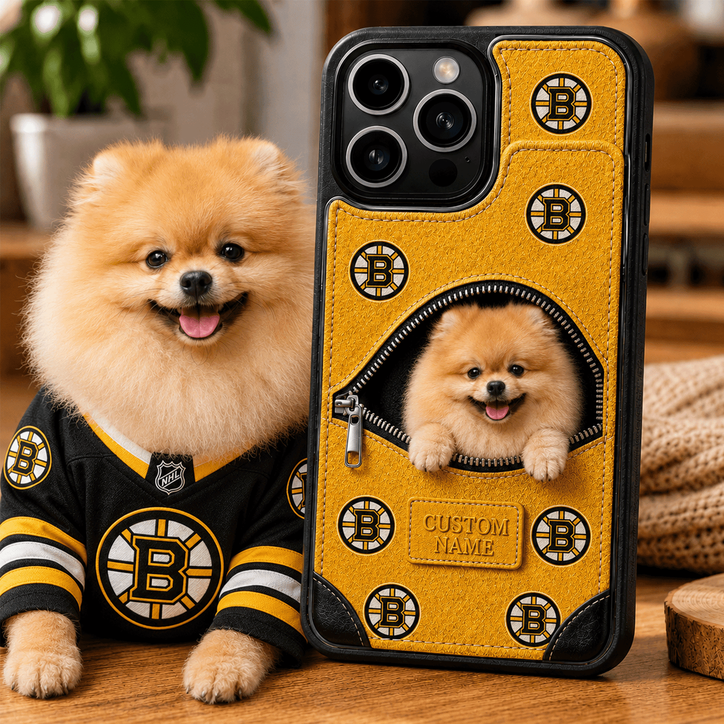 Premium NHL Personalized Pet Fully Printed Wallet Phone Case NMD CTKT