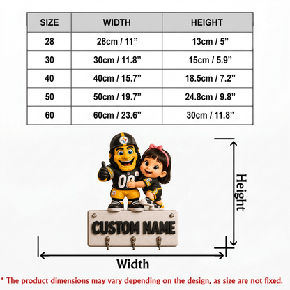 Premium NFL Personalized Kid Custom Shaped Hanging Rack NMD CTKT