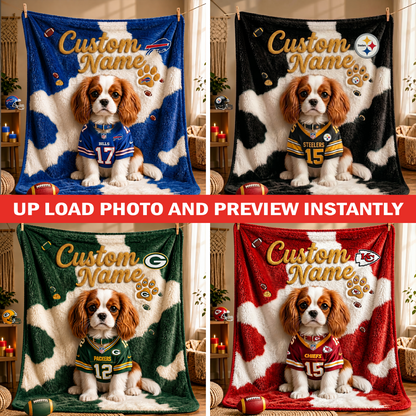 Personalized NFL Pet Lover Sherpa Blanket 2206 NAK TTT