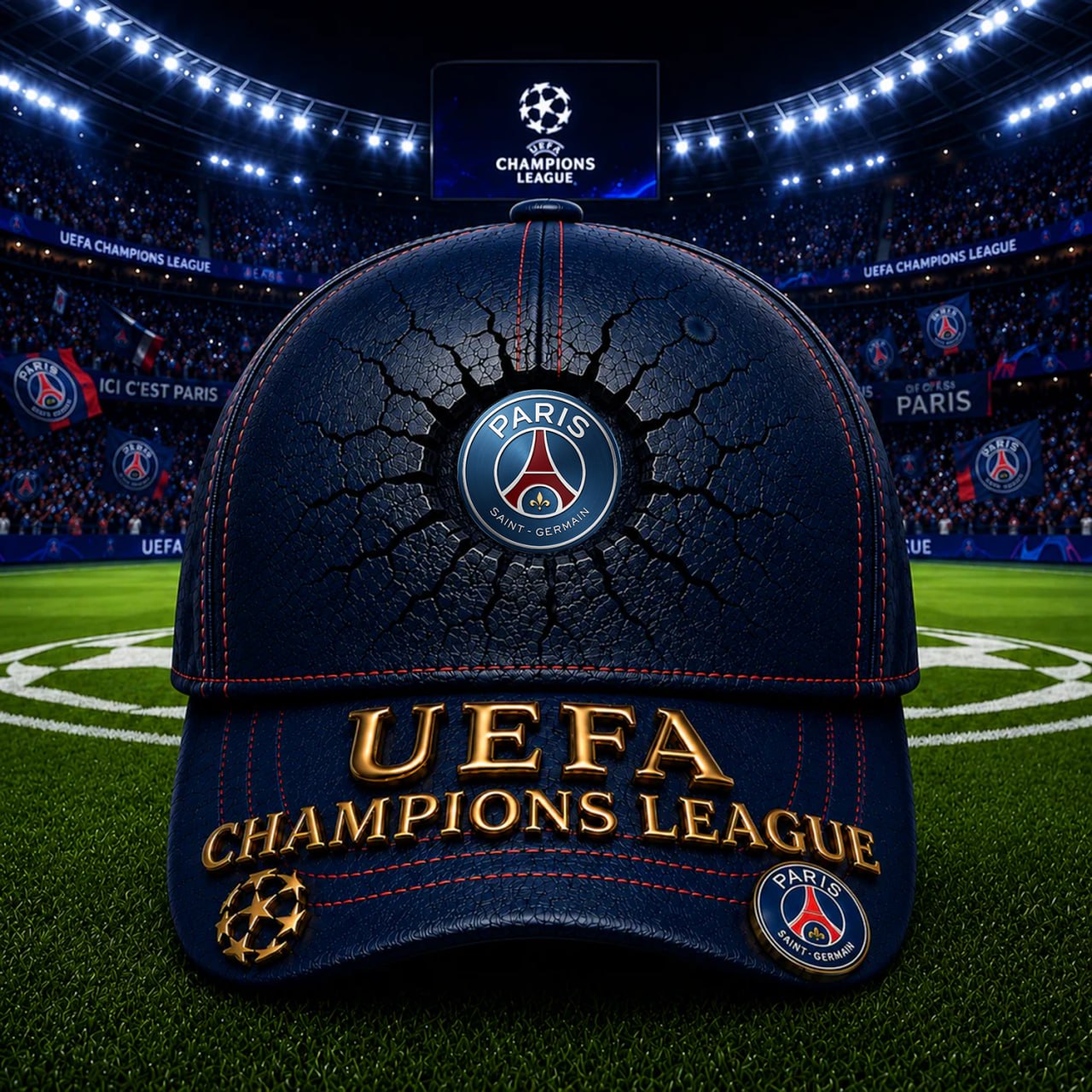 Le chapeau commémorant la victoire du Paris Saint-Germain en championnat 0106 NAK NHT