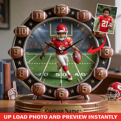 NFL Personalized Basketball Desk Clock Plaque 1106 NAK TTT