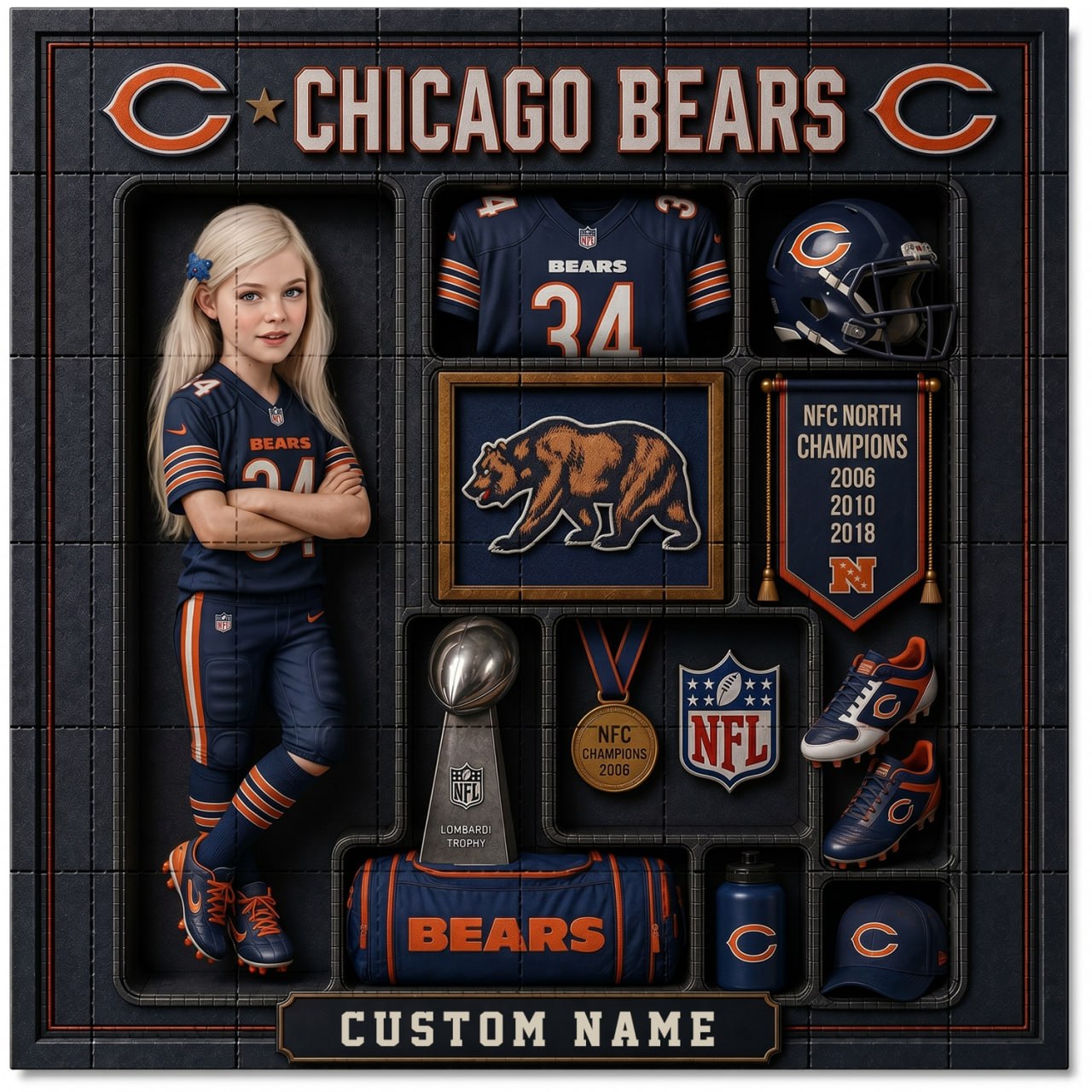 Personalized NFL football puzzle set 1806 NAK NHT