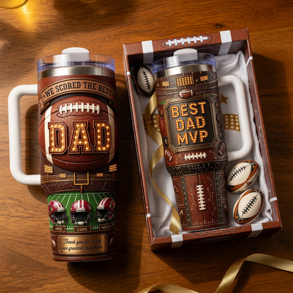 NFL Football Best Dad 40oz Tumbler - Personalized Gifts For Dad 0806 NAK TTT